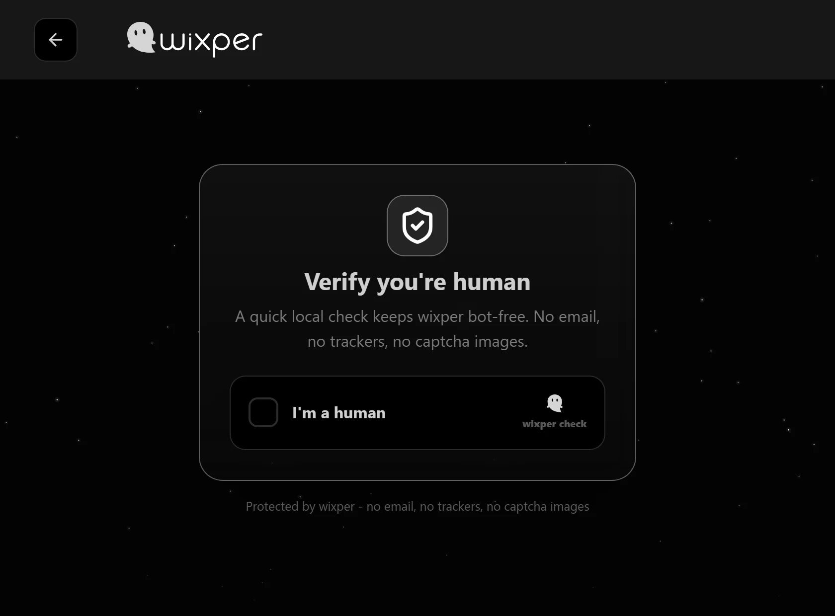 Wixper human check before random chat matching